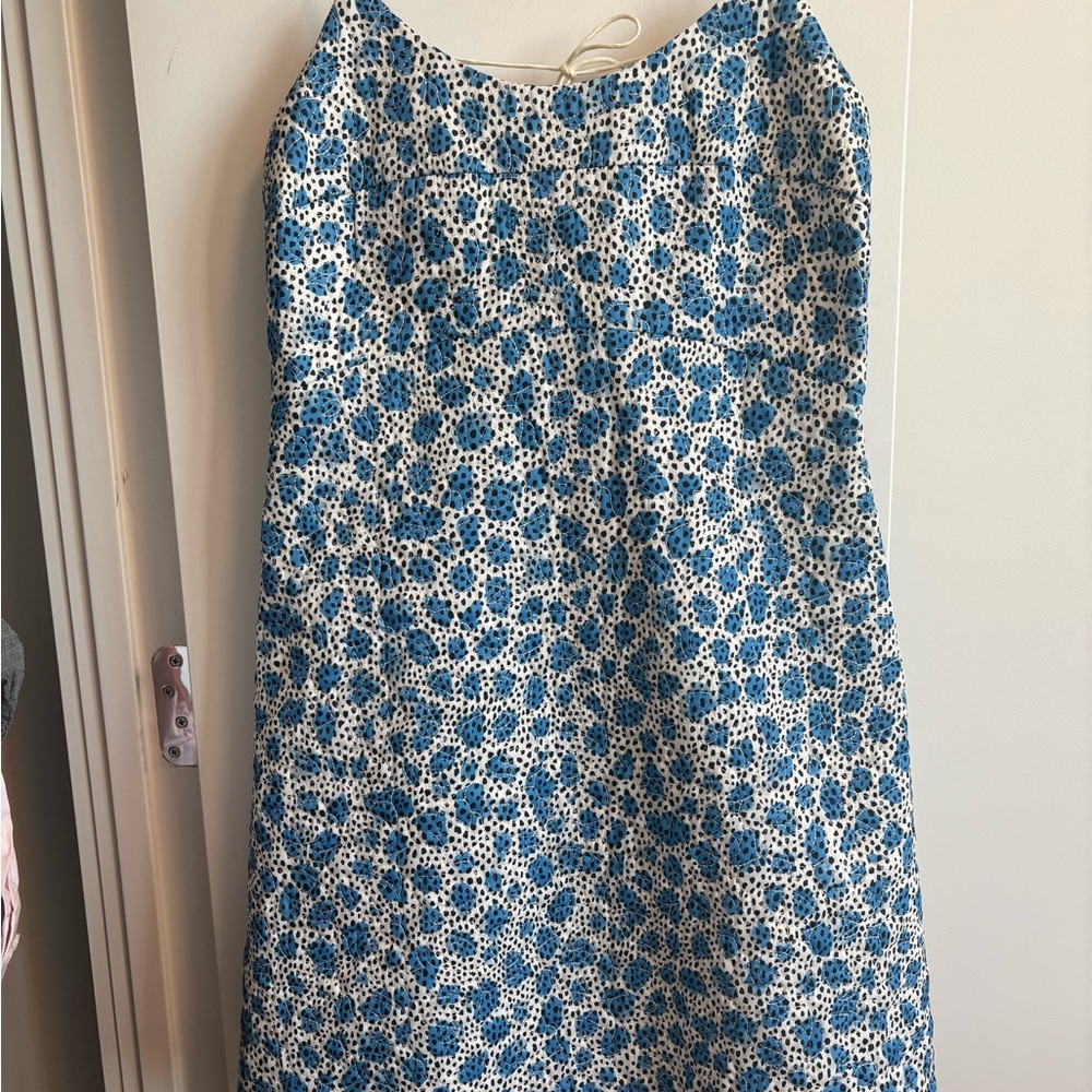 Opening Ceremony Blue and White Quilted Dress
